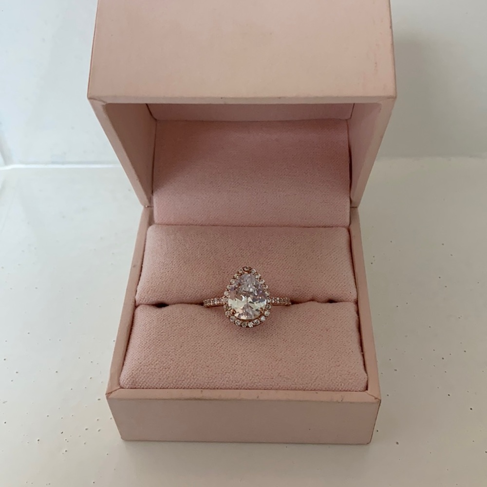2 Ct pear shape synthetic diamond.
